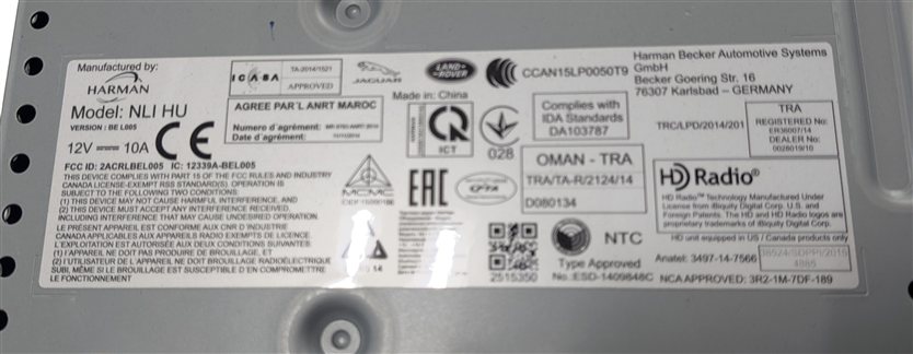Thumbnail 7: 16-19 JAGUAR XE XF RANGE ROVER EVOQUE DISCOVERY SPORT (L538 L550) RADIO RECEIVER