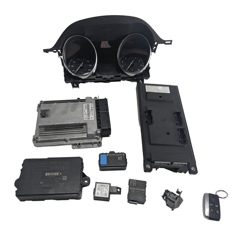 Thumbnail 4: 18-19 LAND ROVER DISCOVERY SPORT L550 2.0L (204PT) ECM BCM CLUSTER IGNITION SET