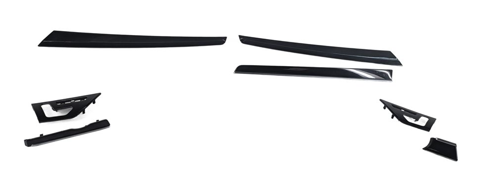 2015 MERCEDES E400 C207 DOOR SEAT DASH TRIM GARNISH SET HIGH GLOSS BLACK