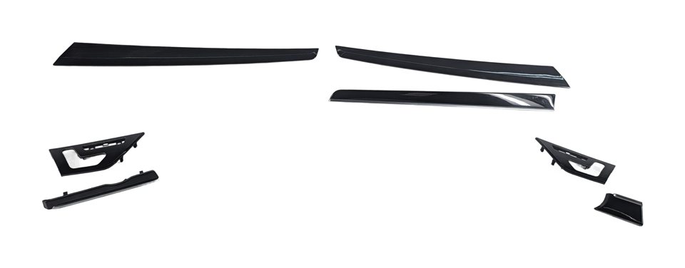 Thumbnail 2: 2015 MERCEDES E400 C207 DOOR SEAT DASH TRIM GARNISH SET HIGH GLOSS BLACK