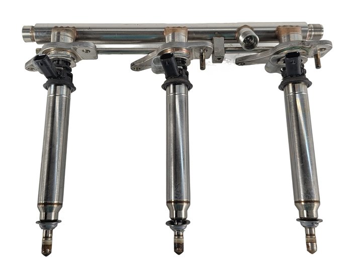 Thumbnail 4: 2015-2017 MERCEDES E400 C207 3.0L (276.820) ENGINE FUEL RAILS w/INJECTORS SET/2