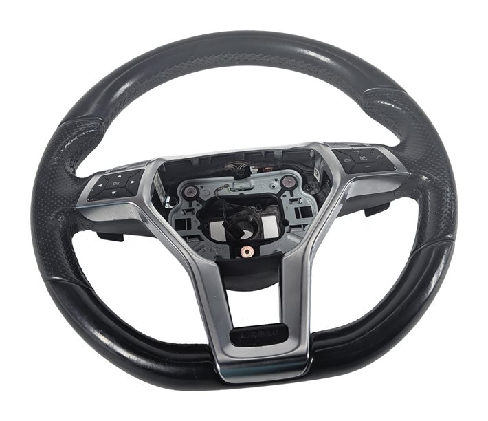 13-15 MERCEDES E350 E400 E550 (C207) AMG SPORT STEERING WHEEL w/PADDLES (Black)