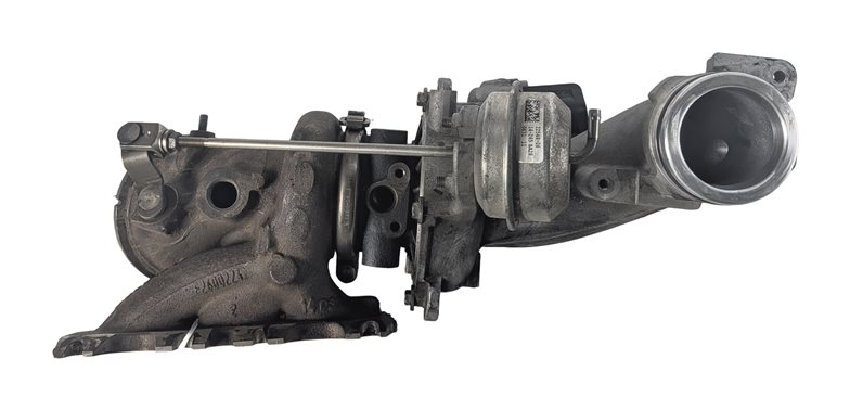 Thumbnail 2: 15-16 MERCEDES E400 CLS400 3.0L V6 (M276) LEFT TURBOCHARGER EXHAUST MANIFOLD