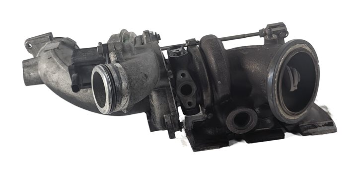 Thumbnail 4: 15-16 MERCEDES E400 CLS400 3.0L V6 (M276) LEFT TURBOCHARGER EXHAUST MANIFOLD