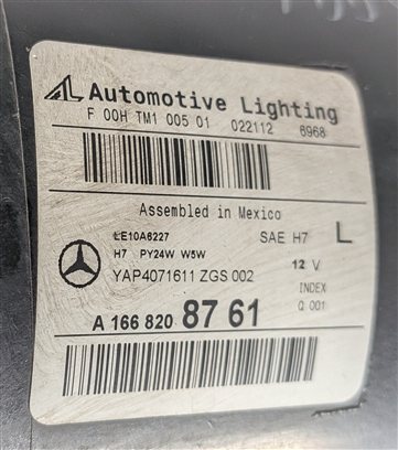 Thumbnail 10: 2012-2015 MERCEDES ML250 ML350 ML400 ML550 (W166) LEFT HALOGEN HEADLIGHT LAMP