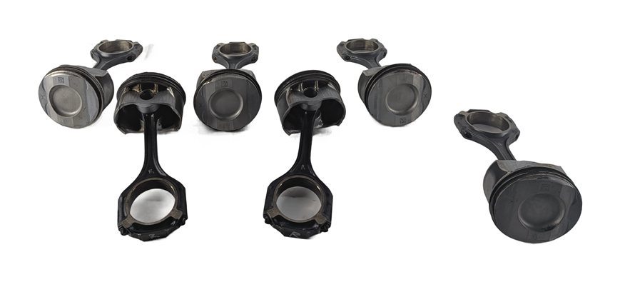 12-18 MERCEDES C E GLE GLK ML SLK (W212 W204 X204 W166 R172) 3.5L PISTON SET-6