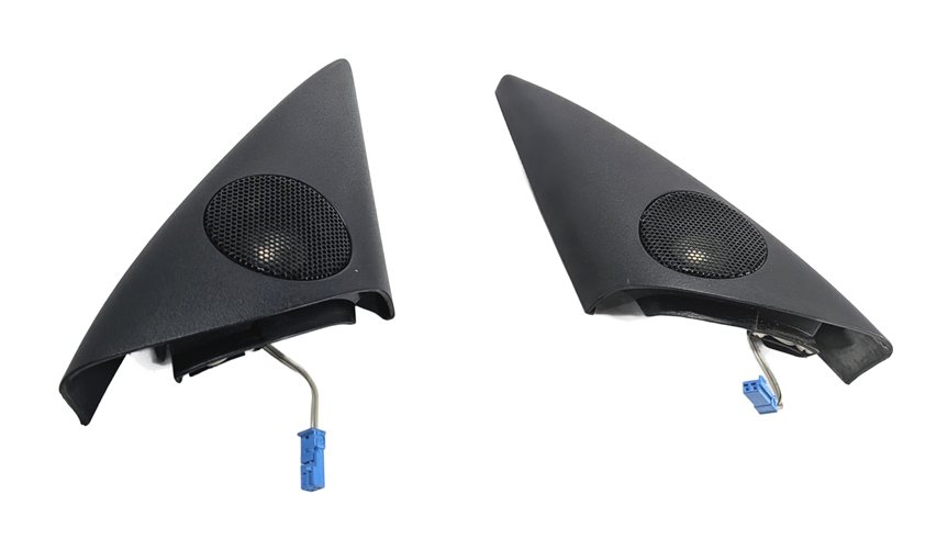 2006 BMW Z4 (E85/E86) L/R DOOR MIRROR TRIANGLE HIFI TWEETER SET/2 (Black)
