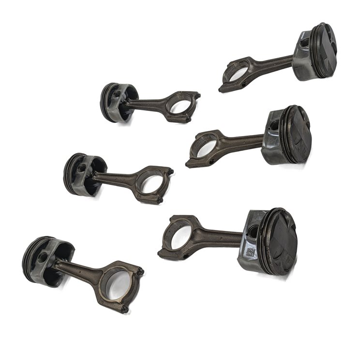 2006 BMW 325i 330i 525i 530i Z4 (E60 E85 E90) 3.0L N52 PISTON SET/6 w/RODS PINS