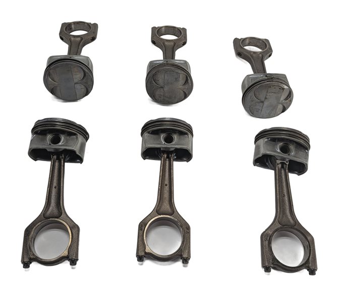 Thumbnail 4: 2006 BMW 325i 330i 525i 530i Z4 (E60 E85 E90) 3.0L N52 PISTON SET/6 w/RODS PINS