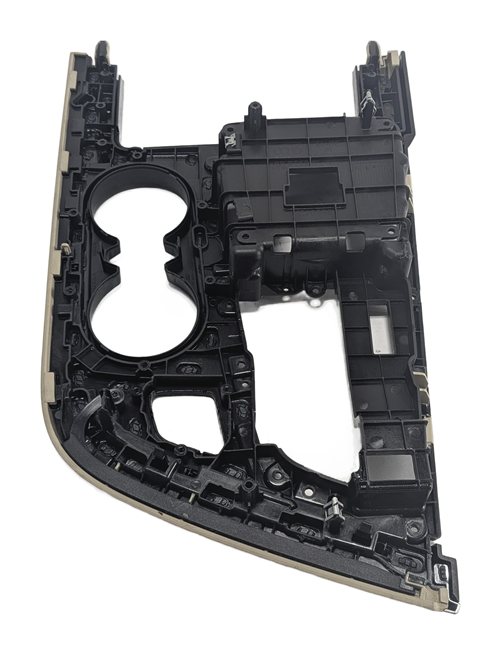 Thumbnail 4: 2017 AUDI Q7 (4M) FRONT CENTER CONSOLE UPPER TRIM PANEL CUP HOLDERS GLOSS BLACK