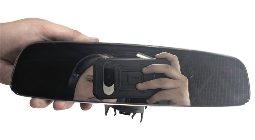 Thumbnail 6: 2017-2019 AUDI Q7 (4M) INTERIOR AUTODIM REARVIEW MIRROR w/ COMPASS (Black)