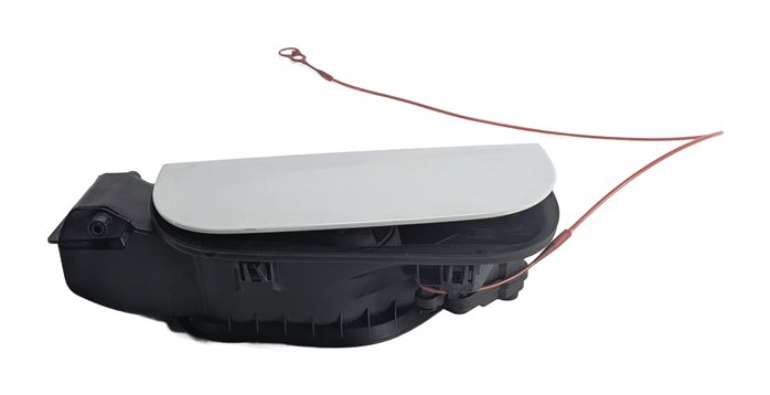 Thumbnail 2: 2017-2022 AUDI Q7 (4M) FUEL TANK DOOR TRIM w/ HOUSING & GAS CAP (White)