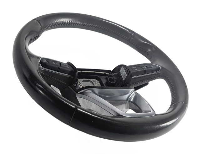 2017-2019 AUDI Q7 4M LEATHER MULTIFUNCTION STEERING WHEEL w/PADDLES (Brown)