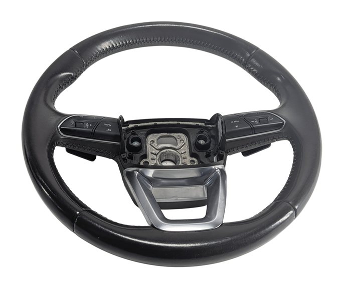Thumbnail 3: 2017-2019 AUDI Q7 4M LEATHER MULTIFUNCTION STEERING WHEEL w/PADDLES (Brown)