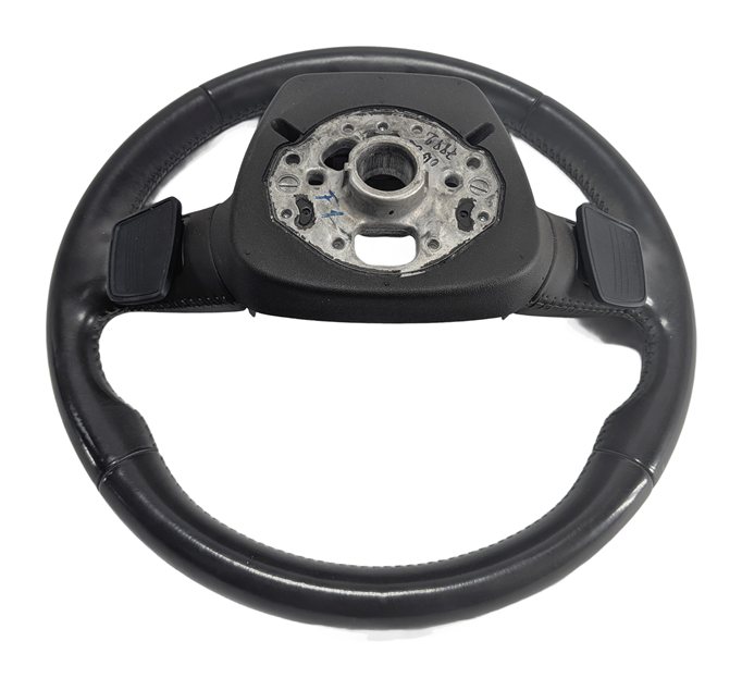 Thumbnail 4: 2017-2019 AUDI Q7 4M LEATHER MULTIFUNCTION STEERING WHEEL w/PADDLES (Brown)