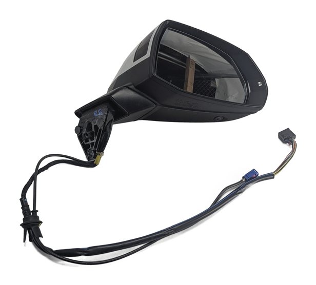 Thumbnail 5: 17-19 AUDI Q7 4M RIGHT PASSENGER P-FOLD BLIND SPOT CAMERA DOOR MIRROR (White)