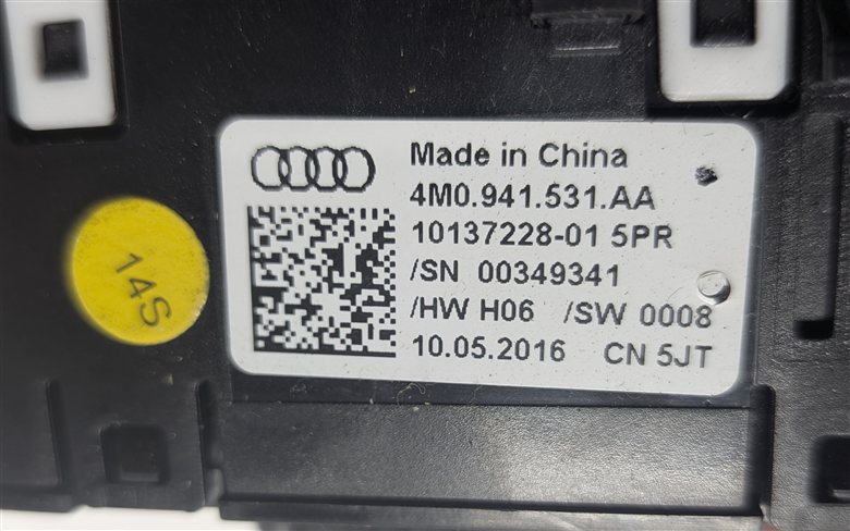 Thumbnail 5: 2016-2021 AUDI A4 A5 Q5 Q7 S4 RS5 S5 SQ5 (B9 4M 8W FY 80A) HEADLIGHT SWITCH