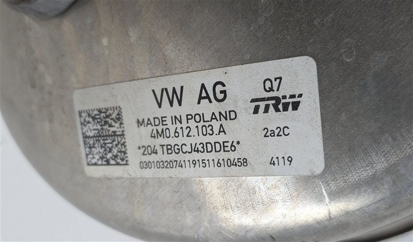 Thumbnail 7: 2017-2020 AUDI Q7 (4M) POWER BRAKE BOOSTER w/ MASTER CYLINDER & RESERVOIR