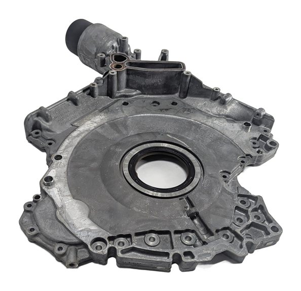 17-19 AUDI Q7 4M 3.0L SUPER CREC ENGINE LOWER TIMING COVER w/ OIL FILTER HOUSING
