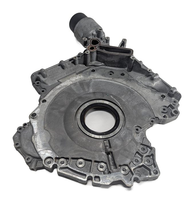 Thumbnail 3: 17-19 AUDI Q7 4M 3.0L SUPER CREC ENGINE LOWER TIMING COVER w/ OIL FILTER HOUSING