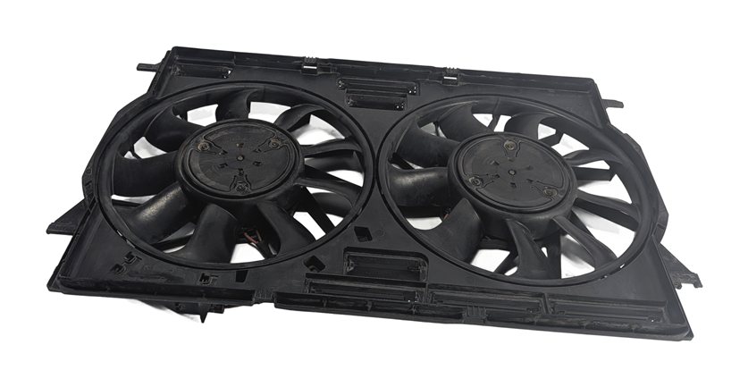 Thumbnail 3: 17-20 AUDI Q7 (4M) 3.0L SUPER RADIATOR COOLING FAN BLADE MOTOR SHROUD ASSEMBLY