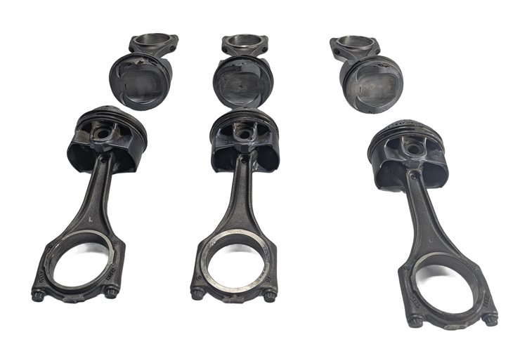 Thumbnail 2: 15-19 AUDI A6 A7 A8 Q7 (C7 D4 4H 4M) 3.0L SUPER PISTON & CONNECTING ROD SET 6