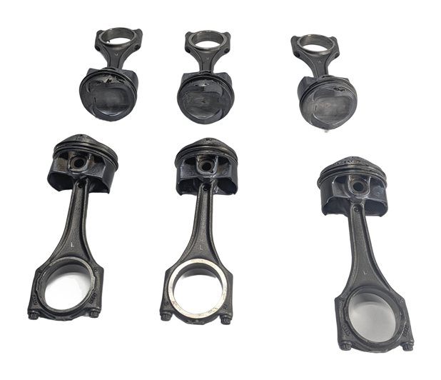 Thumbnail 3: 15-19 AUDI A6 A7 A8 Q7 (C7 D4 4H 4M) 3.0L SUPER PISTON & CONNECTING ROD SET 6