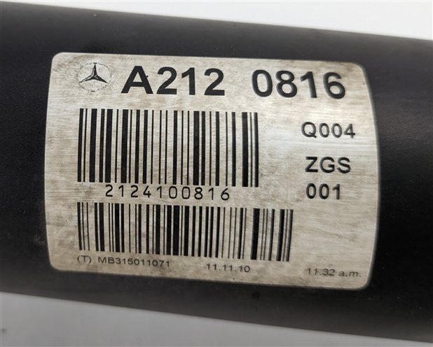 Thumbnail 6: 11-13 MERCEDES E350 (W212) DIESEL REAR DRIVESHAFT DRIVELINE DRIVE LINE SHAFT
