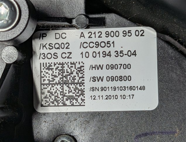 Thumbnail 5: 10-12 MERCEDES E300 E350 E550 (W212) BLINKER WIPER COMBINATION SWITCH w/ SPRING