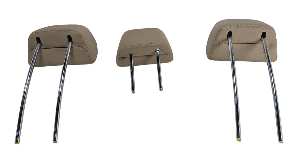 Thumbnail 4: 10-16 MERCEDES E CLASS SEDAN (W212) REAR LEFT RIGHT CENTER HEADREST SET3 (Beige)