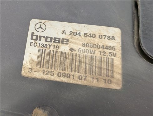 Thumbnail 6: 08-17 MERCEDES B C E CLA CLS GLK SLK (W207 W204 X204 W212) RADIATOR COOLING FAN