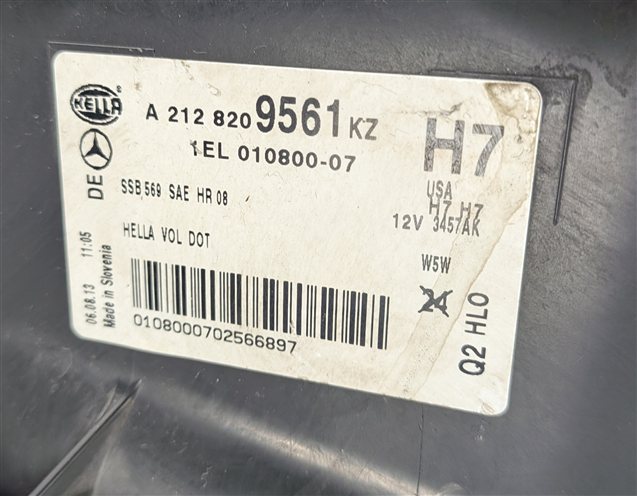 Thumbnail 7: 2010-2013 MERCEDES E300 E350 E400 E550 (W212) LEFT DRIVER HALOGEN HEADLIGHT LAMP