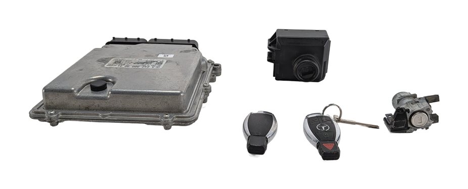 Thumbnail 2: 2011 MERCEDES E350 (W212) 3.0L (OM642) DIESEL ECU ECM IGNITION SWITCH KEY SET
