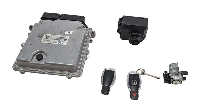 Thumbnail 3: 2011 MERCEDES E350 (W212) 3.0L (OM642) DIESEL ECU ECM IGNITION SWITCH KEY SET