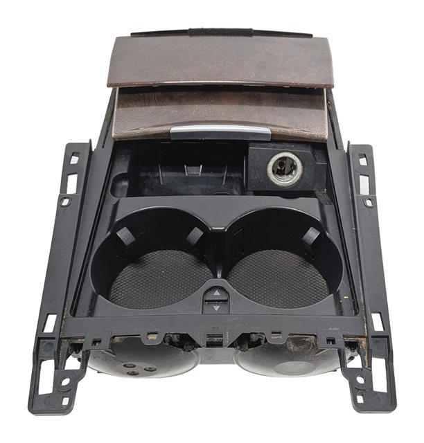 Thumbnail 7: 2011 MERCEDES E350 (W212) FRONT CENTER CONSOLE CUP HOLDER w/ COVER (Walnut)