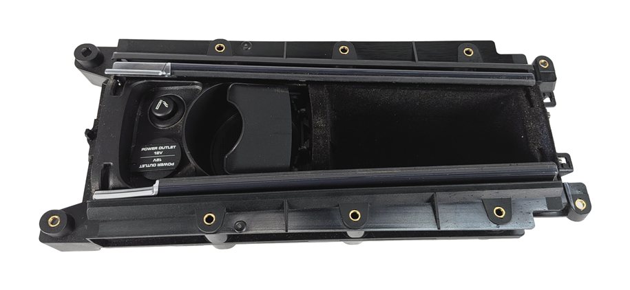 Thumbnail 3: 2016 PORSCHE PANAMERA (970) REAR CONSOLE CUPHOLDER STORAGE (HIGH GLOSS BLACK)