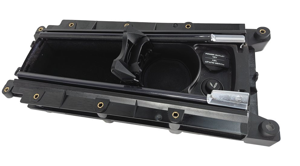 Thumbnail 5: 2016 PORSCHE PANAMERA (970) REAR CONSOLE CUPHOLDER STORAGE (HIGH GLOSS BLACK)