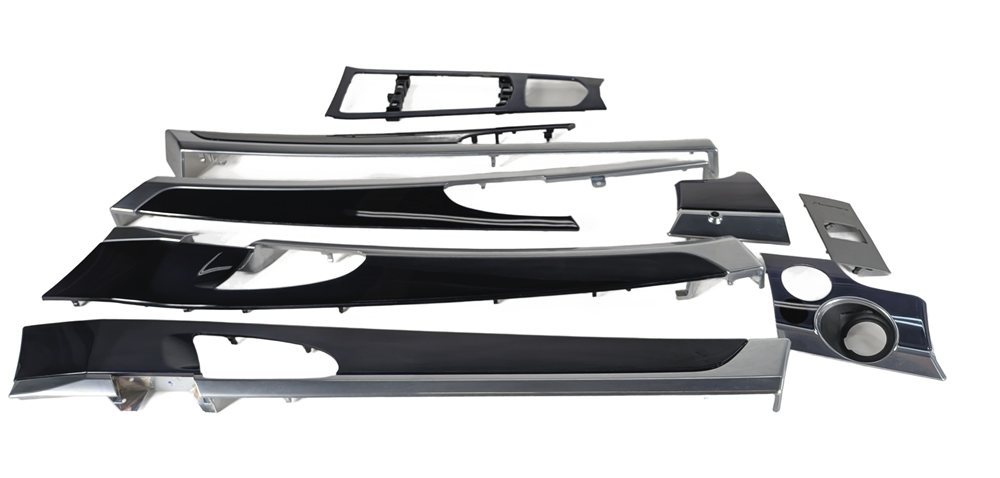 Thumbnail 2: 16 PORSCHE PANAMERA 970 DOOR CONSOLE SHIFTER TRIM SET/8 (Dark Blue High Gloss)
