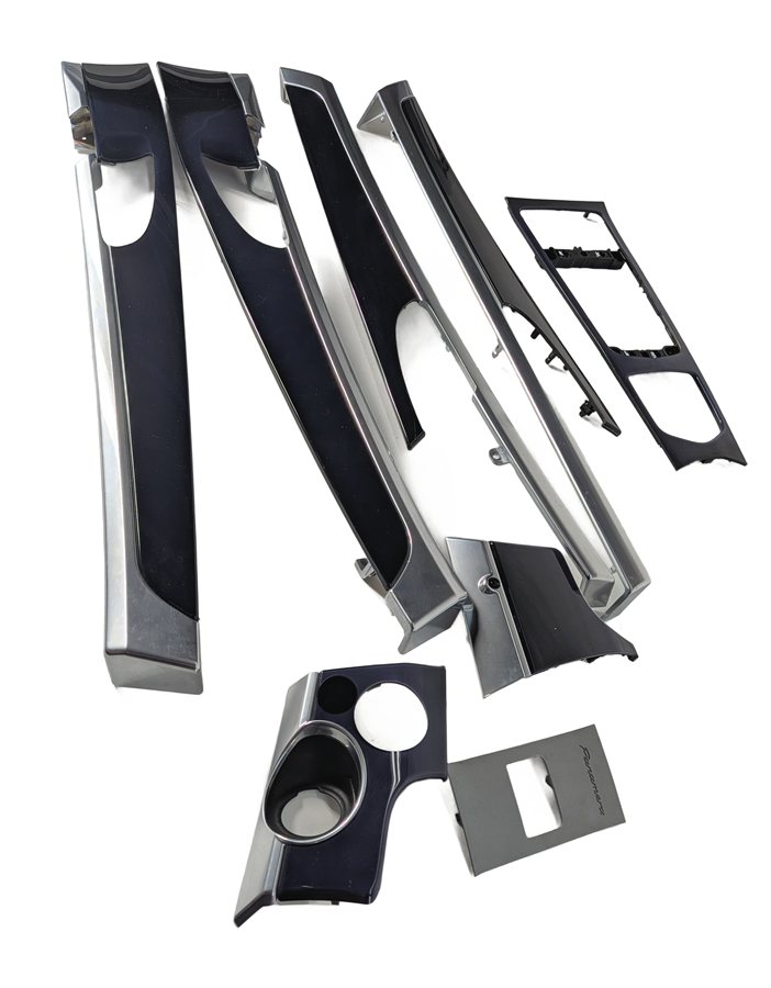 Thumbnail 3: 16 PORSCHE PANAMERA 970 DOOR CONSOLE SHIFTER TRIM SET/8 (Dark Blue High Gloss)