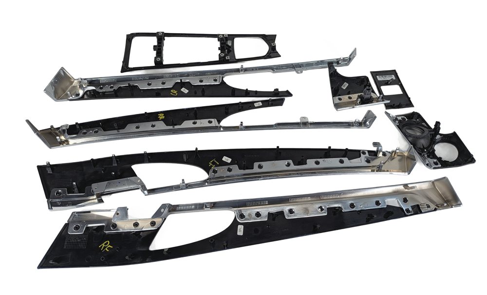 Thumbnail 9: 16 PORSCHE PANAMERA 970 DOOR CONSOLE SHIFTER TRIM SET/8 (Dark Blue High Gloss)