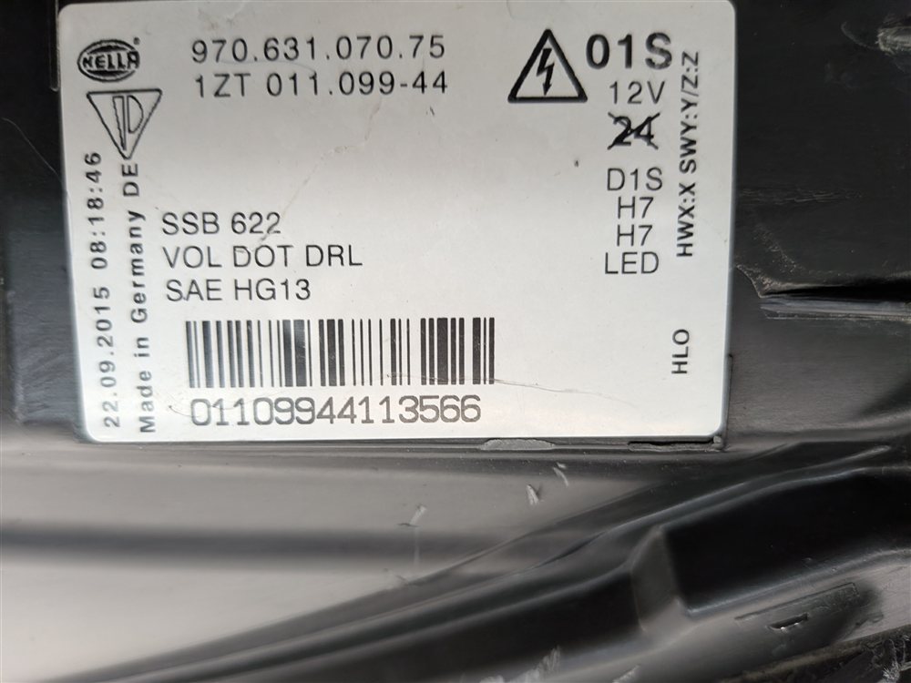 Thumbnail 15: 14-16 PORSCHE PANAMERA 970 FRONT RIGHT XENON ADAPTIVE HEADLIGHT w/BALLAST AFS