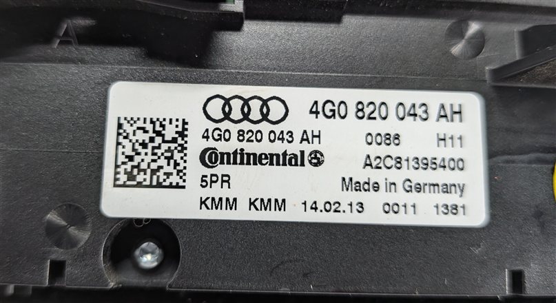 Thumbnail 5: 2013-2017 AUDI A6 S6 A7 S7 (C7 4G8) FRONT HEATER A/C TEMPERATURE CONTROL PANEL