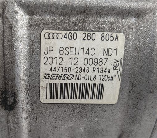 Thumbnail 7: 2012-2015 AUDI A6 A7 (C7 4G8) 3.0L SUPERCHARGED ENGINE A/C AIR COMPRESSOR PUMP