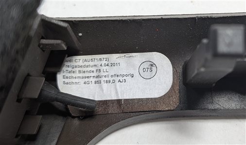 Thumbnail 10: 2013 AUDI A7 (C7 4G8) INTERIOR DOOR DASH CENTER CONSOLE TRIM SET (Ash)