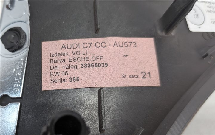 Thumbnail 12: 2013 AUDI A7 (C7 4G8) INTERIOR DOOR DASH CENTER CONSOLE TRIM SET (Ash)