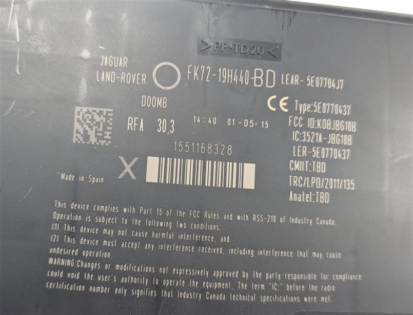 Thumbnail 12: 2014-2015 RANGE ROVER EVOQUE (L538) 2.0L TURBO ENGINE IMMOBILIZER MODULE KEY SET