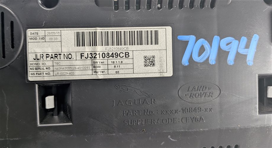 Thumbnail 16: 2014-2015 RANGE ROVER EVOQUE (L538) 2.0L TURBO ENGINE IMMOBILIZER MODULE KEY SET
