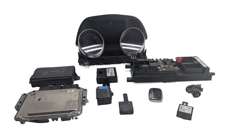 Thumbnail 3: 2014-2015 RANGE ROVER EVOQUE (L538) 2.0L TURBO ENGINE IMMOBILIZER MODULE KEY SET
