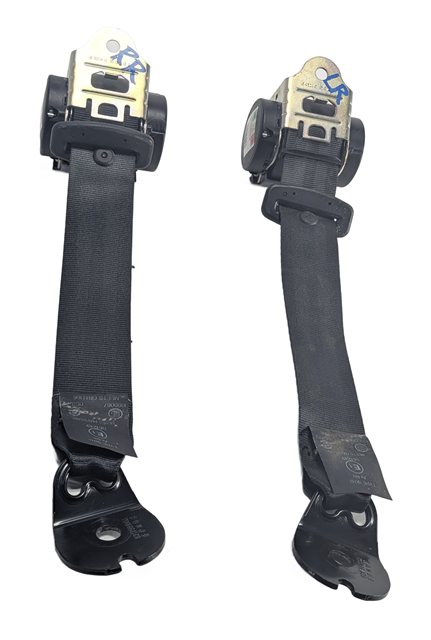 15 RANGE ROVER EVOQUE L538 REAR LEFT/RIGHT SEAT SEATBELT RETRACTOR SET/2 (Black)