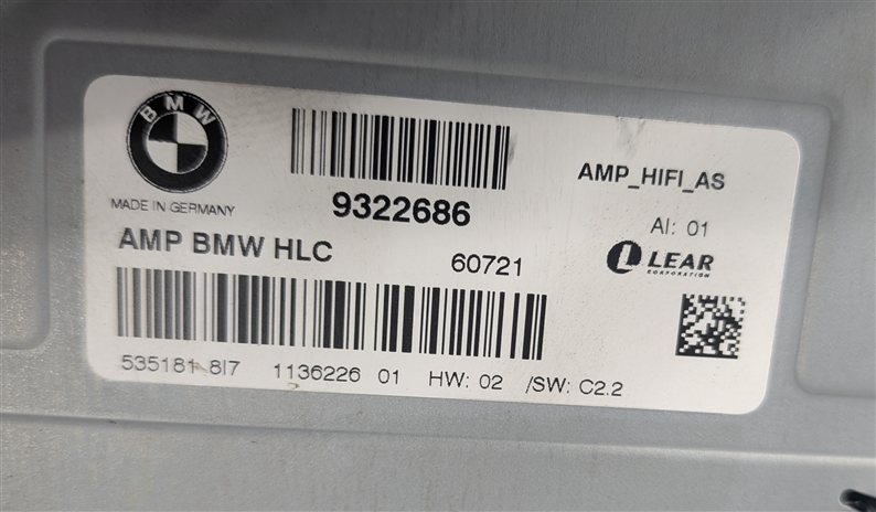 Thumbnail 8: 14-21 BMW 2 SERIES (F22) HIFI RADIO STEREO SPEAKER AUDIO SOUND AMPLIFIER